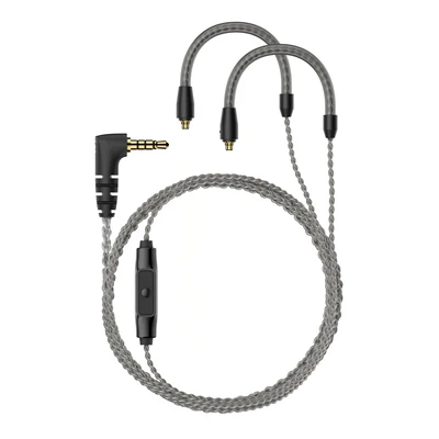 Cable for IE series, 1.20 m, 3.5 mm jack, with microphone, braided